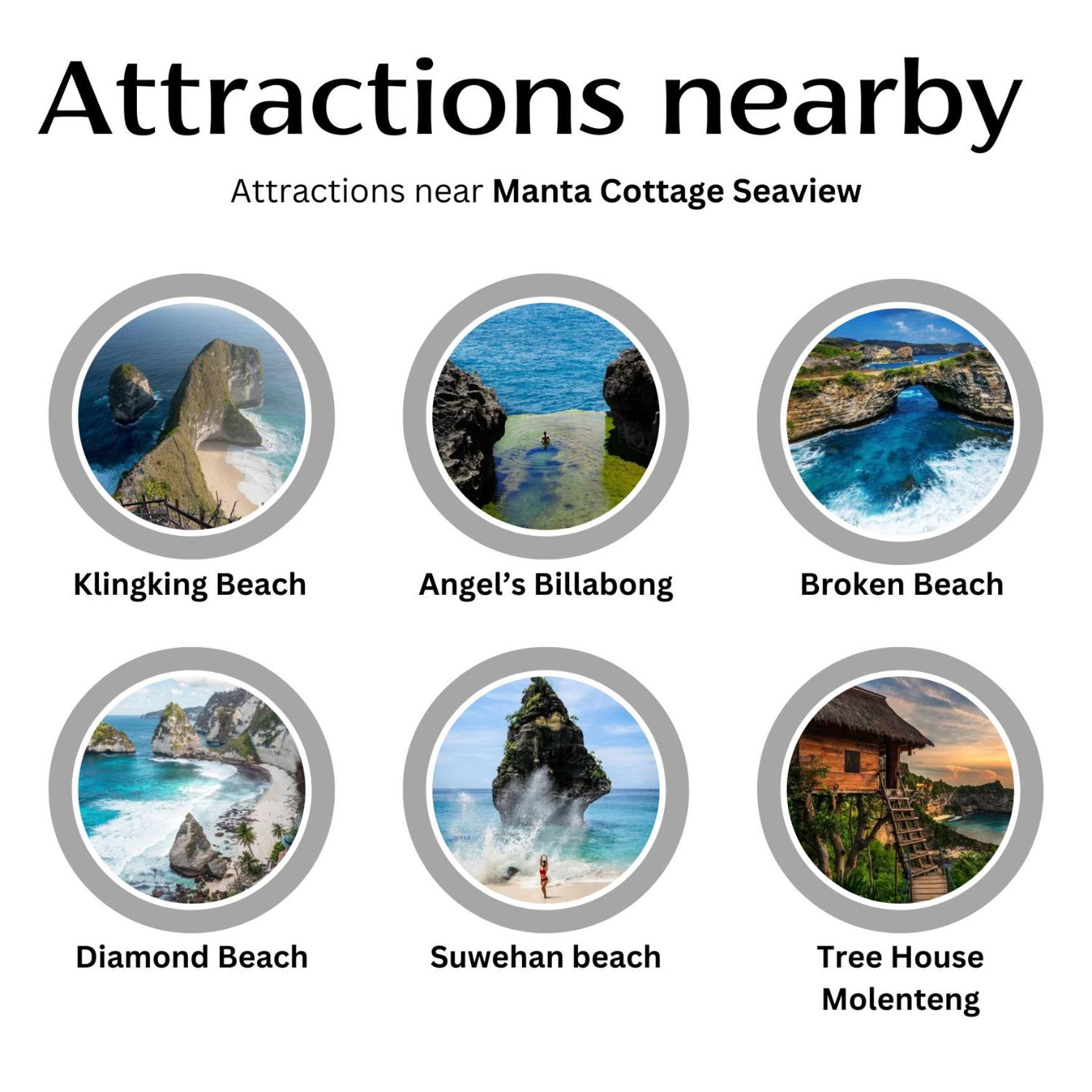 Manta Cottages With Sea View Batununggul Екстериор снимка